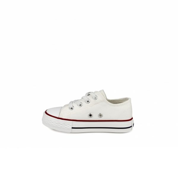 zapatillas loneta con cordones lito 07N blanca chika10 - Imagen 2