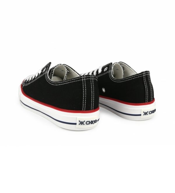 zapatilla loneta con cordones 01N negra chika10 - Imagen 3