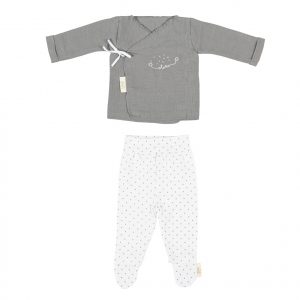 conjunto algodon dream gris 0-1 mes coimasa