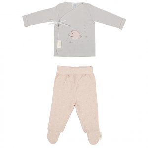 conjunto algodon planet rosa empolvado 0-1 mes coimasa