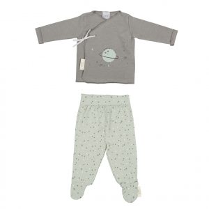 conjunto algodon planet verde menta 0-1 mes coimasa