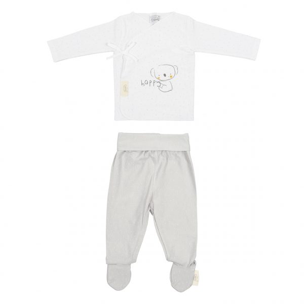 conjunto algodon koala gris 0-1 mes coimasa