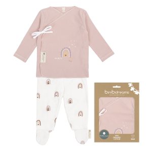 conjunto algodon happy rosa empolvado 0-1 mes coimasa