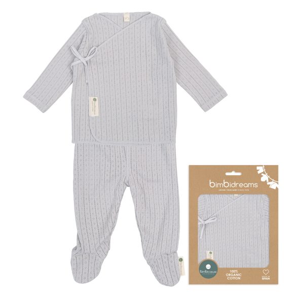 conjunto algodon deshagujado gris 0-1 mes coimasa