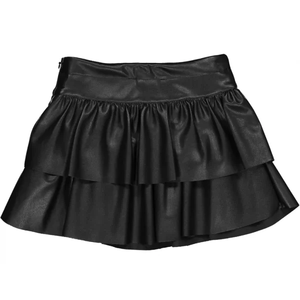 falda volantes polipiel negra trybeyond - Imagen 2