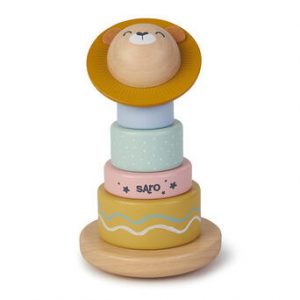juguete apilable de madera saro