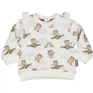 SUDADERA BLANCO/VERDE/CAMEL OSITOS BIRBA