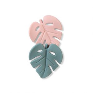 2 MORDEDORES SILICONA JUNGLE VERDE/ROSA SARO