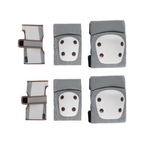 PROTECTORES PARA RODILLAS Y CODOS GRIS KIKKABOO