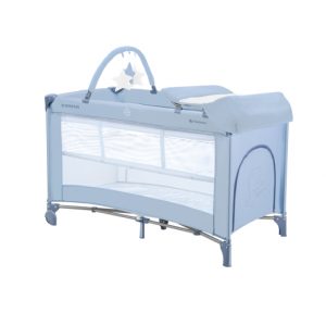 CUNA DE VIAJE 2 NIVELES SO GIFTED PLUS AZUL KIKKABOO