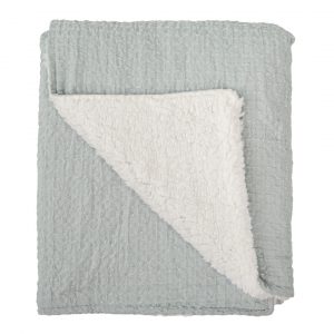 MANTA COCHE WAFFLE/CORALINA AZUL GRIS BIMBIDREAMS