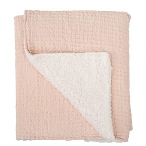 MANTA COCHE WAFFLE/CORALINA ROSA EMPOLVADO BIMBIDREAMS