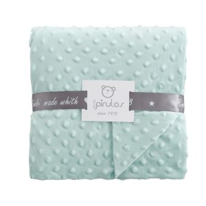 MANTA COCHE MICROFIBRA DOTS VERDE MENTA BIMBIDREAMS
