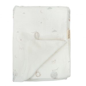 MANTA COCHE MICROFIBRA DOTS BLUE SKY BIMBIDREAMS