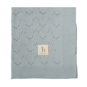 TOQUILLA TRICOT BAMBÚ NEW COCHE AZUL GRIS  BIMBIDREAMS