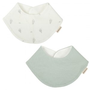 PACK 2 BABEROS BANDANAS BLUE SKY BIMBIDREAMS