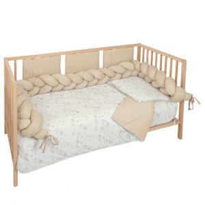 PROTECTOR DE CUNA TRENZA LINO BIMBIDREAMS