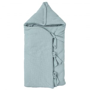 SACO ARRULLO CAPAZO WAFFLE AZUL GRIS BIMBIDREAMS