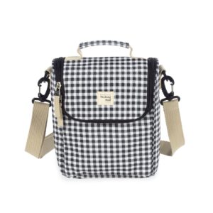 BOLSA TÉRMICA I LOVE VICHY NEGRO WALKING MUUM