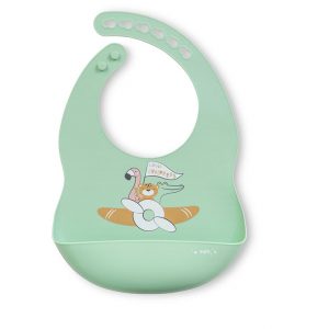 BABERO DE SILICONA LITTLE EXPLORERS VERDE SARO