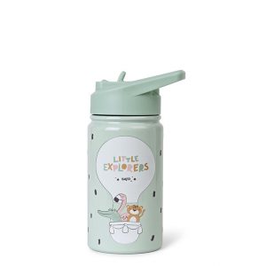 BOTELLA TÉRMICA CON PAJITA 350ML LITTLE EXPLORERS SARO