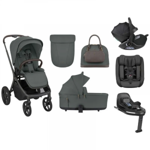 COCHE GOYA + SILLA DE COCHE + GRUPO 0  OLIVE VERDE KIKKABOO