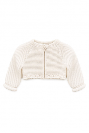CHAQUETA PUNTO BÁSICO CALADA BLANCO SARDÓN