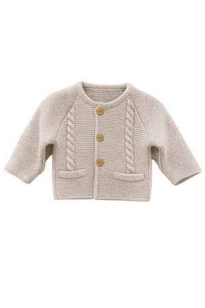 CHAQUETA PUNTO BOBO TAPETAS PIEDRA SARDÓN