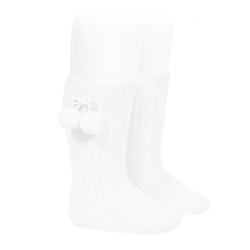 CALCETINES ALTOS CANALÉ BORLAS BLANCO CONDOR