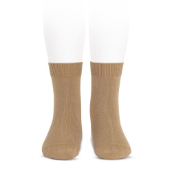 CALCETINES CORTOS LISO CAMEL CONDOR