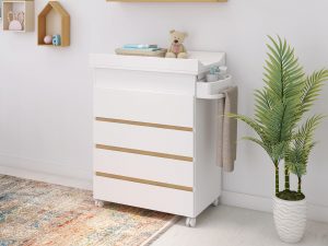 BAÑERA CÓMODA NONA BLANCO/TOLA TRAMA