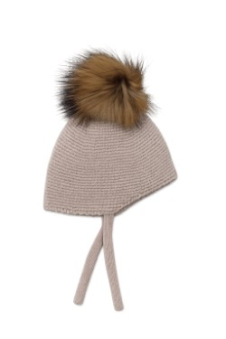 GORRO PUNTO POMPÓN PIEDRA SARDÓN