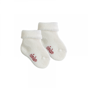 CALCETINES LANA MERINO PUÑO VUELTO Y RIZO BLANCO CONDOR