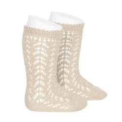 CALCETINES ALTOS CALADO LINO CONDOR