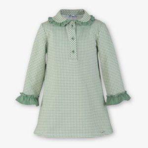 VESTIDO VICHY VERDE EMPOLVADO MIRANDA