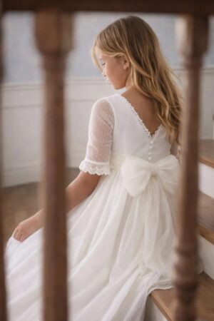 VESTIDO COMUNIÓN FLOR DE C
