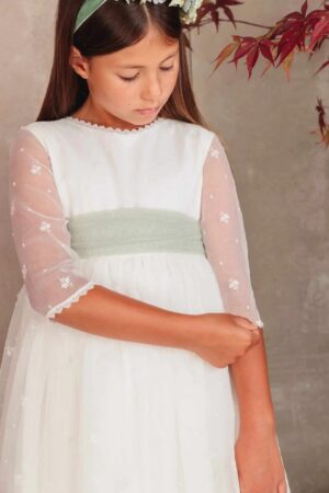 VESTIDO COMUNIÓN FLOR DE C
