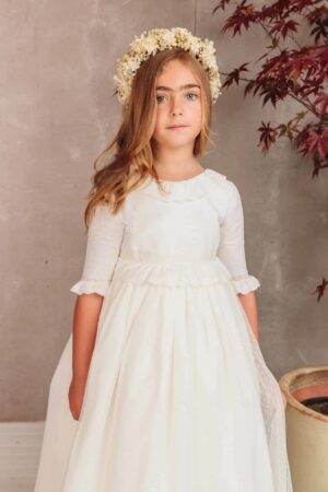 VESTIDO COMUNIÓN FLOR DE C