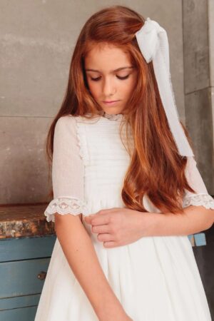 VESTIDO COMUNIÓN FLOR DE C