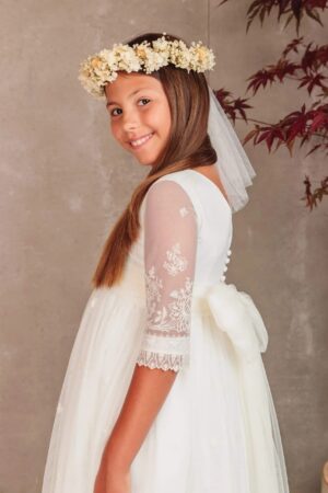 VESTIDO COMUNIÓN FLOR DE C
