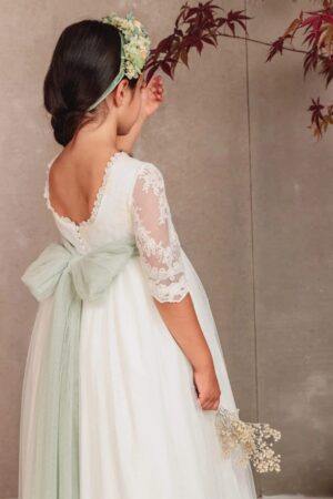 VESTIDO COMUNIÓN FLOR DE C
