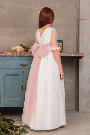 VESTIDO COMUNIÓN FLOR DE C