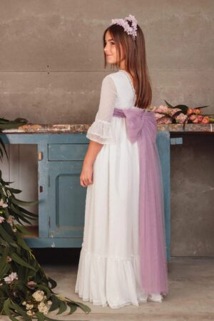 VESTIDO COMUNIÓN FLOR DE C