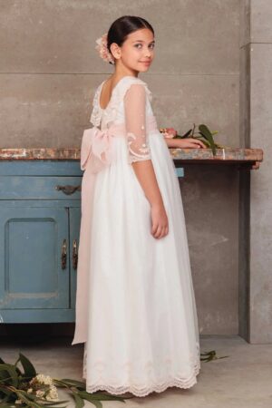 VESTIDO COMUNIÓN FLOR DE C