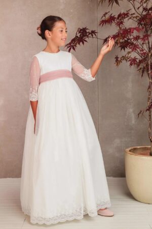 VESTIDO COMUNIÓN FLOR DE C