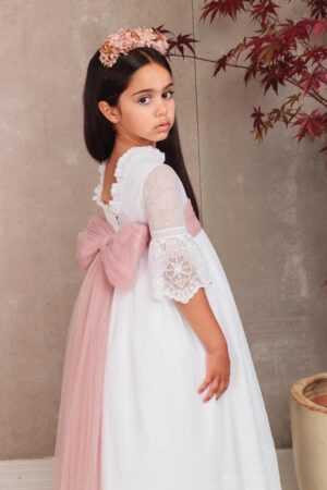 VESTIDO COMUNIÓN FLOR DE C