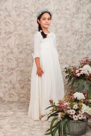 VESTIDO COMUNIÓN FLOR DE C