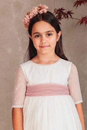 VESTIDO COMUNIÓN FLOR DE C