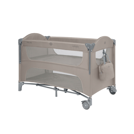 CUNA DE VIAJE MILKY WAY 2 NIVELES BEIGE KIKKABOO