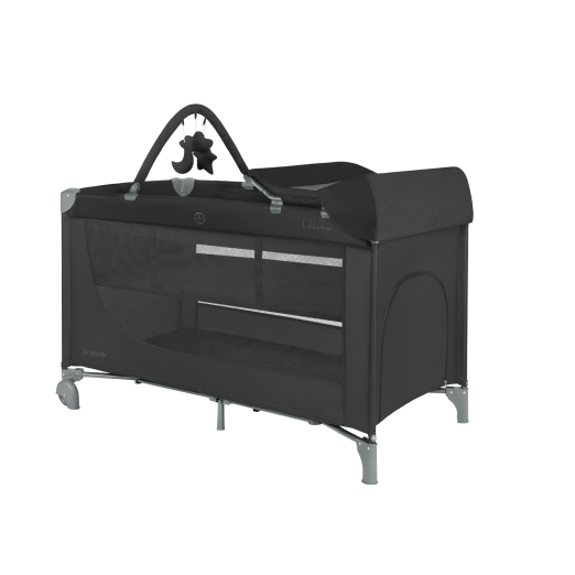CUNA DE VIAJE SO GIFTED PLUS 2 NIVELES NEGRO KIKKABOO